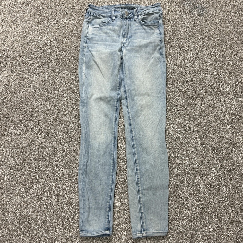 American Eagle Outfitters Hi-Rise Jegging Jeans Womens 6 Light Wash Denim